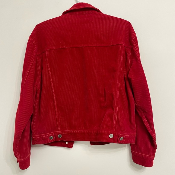 Red corduroy jacket from Topshop, lightly worn, size US4 (small). - Picture 6 of 7